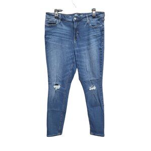 OLD NAVY High‎ Rise Skinny Secret-Slim Pockets Blue Denim Jeans Women's Size 14